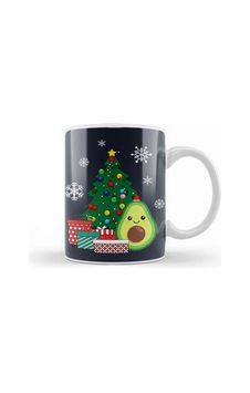 Happy Avocado Around The Christmas Tree Kupa Bardak Porselen Karışık