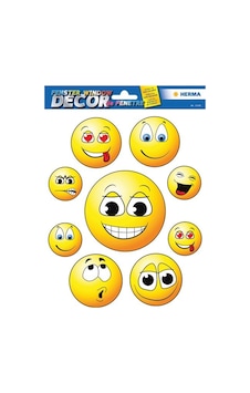 Wındow Decor Cam Yuzey Etıket Gulen Yuz Çok Renkli Wındow Decor Cam Yuzey Etıket Gulen Yuz Çok Renkli