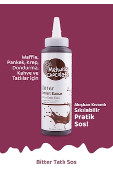 Melwiss Chocolate Bitter Tatlı Sos 330 G - Waffle & Krep & Pankek Sosu X 4 Adet Melwiss Chocolate Bitter Tatlı Sos 330 G - Waffle & Krep & Pankek Sosu X 4 Adet
