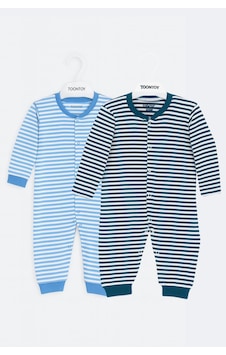 Toontoy Kids Toontoy Unisex Çizgili 2 Li Paçalı Tulum Beyaz Toontoy Kids Toontoy Unisex Çizgili 2 Li Paçalı Tulum Beyaz