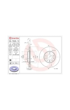 Opel Astra H Fren Diski On 2004-2013 Brembo 09762910 2adettir Opel Astra H Fren Diski On 2004-2013 Brembo 09762910 2adettir