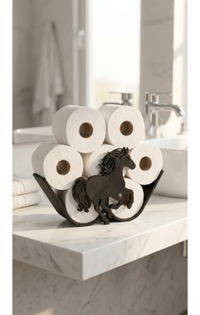 Siyah At Figürlü Çoklu Tuvalet Kağıdı Standı - Banyo Düzenleyici Organizer 3d Model Çok Renkli Siyah At Figürlü Çoklu Tuvalet Kağıdı Standı - Banyo Düzenleyici Organizer 3d Model Çok Renkli