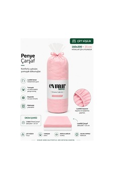 Evnur Çift Kişilik Penye Çarşaf Pudra Evnur Çift Kişilik Penye Çarşaf Pudra