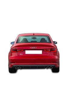 Audi A3 8v (2017-2019) S3 Style Arka Tampon Difüzör (Plastik)
