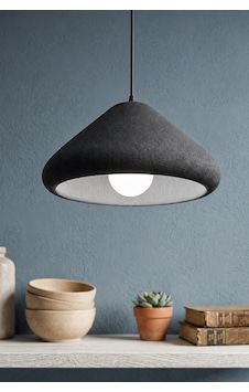 Üçgen Bohem Sarkıt Avize, Beton Dokulu Modern, Balkon, Salon, Yatak Odası, E27 Duy, 25 Cm - Siyah Üçgen Bohem Sarkıt Avize, Beton Dokulu Modern, Balkon, Salon, Yatak Odası, E27 Duy, 25 Cm - Siyah