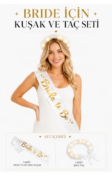 Bride To Be Kuşak Ve Taç Seti Bekarlığa Veda Parti Süsü Işıklı Taç Ve Simli Kuşak Tüm Yaşlar Bride To Be Kuşak Ve Taç Seti Bekarlığa Veda Parti Süsü Işıklı Taç Ve Simli Kuşak Tüm Yaşlar