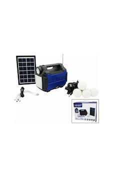 Solar Enerji El Feneri Radyo Bluetooth Mp3 Powerbank 4 Ampul Kamp Aydınlatma Siyah Solar Enerji El Feneri Radyo Bluetooth Mp3 Powerbank 4 Ampul Kamp Aydınlatma Siyah