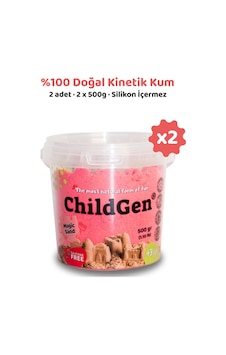 Doğal Kinetik Oyun Kumu 2x500gr - Pembe Doğal Kinetik Oyun Kumu 2x500gr - Pembe