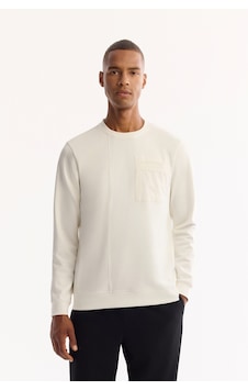 Avva Erkek Ekru Bisiklet Yaka Pamuklu Bi-stretch Regular Fit Sweatshirt A52y1235 Avva Erkek Ekru Bisiklet Yaka Pamuklu Bi-stretch Regular Fit Sweatshirt A52y1235