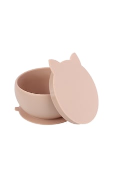 Pandish Kitten Vakum Tabanlı Kapaklı Silikon Kase - Pembe Pandish Kitten Vakum Tabanlı Kapaklı Silikon Kase - Pembe