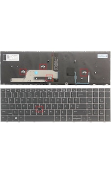 HP Uyumlu Zbook 15 G5 Notebook Klavyesi Siyah Tr Işıklı HP Uyumlu Zbook 15 G5 Notebook Klavyesi Siyah Tr Işıklı