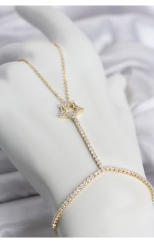 Gold Renk Pirinç Zirkon Taşlı Yıldız Model Şahmeran Çok Renkli 47087163 Gold Renk Pirinç Zirkon Taşlı Yıldız Model Şahmeran Çok Renkli 47087163