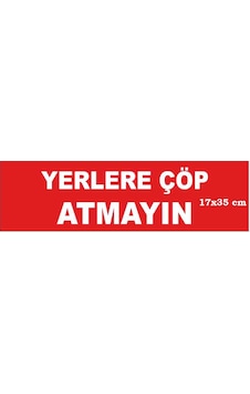 Yerlere Çöp Atmayınız Uyarı Levhası Metal 17x35 Cm Yerlere Çöp Atmayınız Uyarı Levhası Metal 17x35 Cm