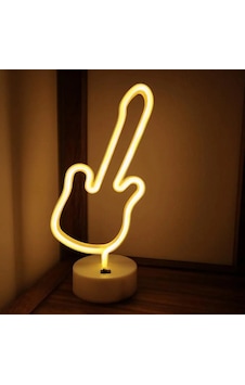 Periboia Neon Gitar Masa Lambası Pil + Usb