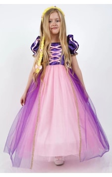 Cantoy Rapunzel Prenses Kız Çocuk Elbise Mor Cantoy Rapunzel Prenses Kız Çocuk Elbise Mor