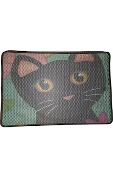Nanbell Büyük Elekli Çift Katlı Kedi Kumu Paspası 75x59 Cm Desenli No:4 Nanbell Büyük Elekli Çift Katlı Kedi Kumu Paspası 75x59 Cm Desenli No:4