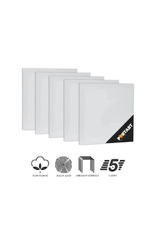 Portart Tuval %100 Pamuk 15x15 Cm 5'li Paket Portart Tuval %100 Pamuk 15x15 Cm 5'li Paket