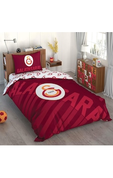 Taç Galatasaray Kırmızı Logo Pamuk Tek Kişilik Nevresim Takımı