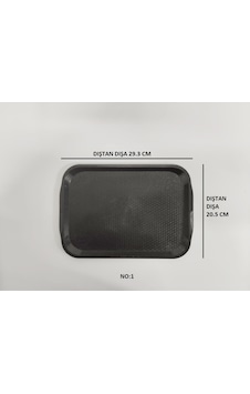 Servis Tepsi Plastik No:1 Siyah 3'lü Siyah Servis Tepsi Plastik No:1 Siyah 3'lü Siyah