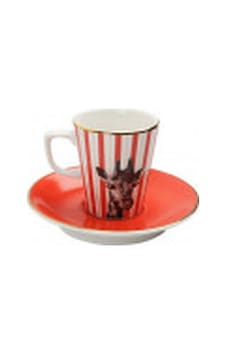 Porland Wild Life Giraffe Tabaklı Kahve Fincanı 75Cc 04Alm005281 Porland Wild Life Giraffe Tabaklı Kahve Fincanı 75Cc 04Alm005281