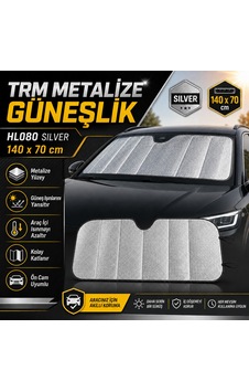 Trm Metalize Ön Cam Güneşliği Katlanabilir Silver 140x70 Trm Metalize Ön Cam Güneşliği Katlanabilir Silver 140x70