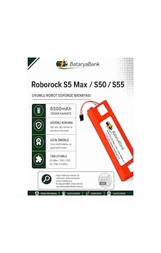 Roborock S5 Max / S50 / S55 Uyumlu Robot Süpürge Bataryası 14.4v 6500mah Şarj Edilebilir Yedek Pil Roborock S5 Max / S50 / S55 Uyumlu Robot Süpürge Bataryası 14.4v 6500mah Şarj Edilebilir Yedek Pil