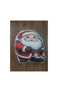 Ow Bag Yılbaşı Temalı Noel Baba Desenli Şekilli Tasarım Chibi Karakter Yastık