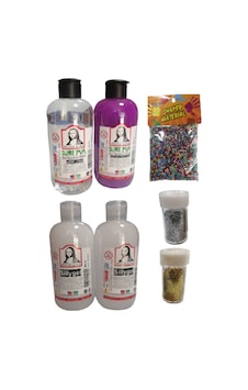 Slime Slaym Yapma Seti 250Ml 4 Adet + Toz Sim 2 Adet + Köpük N11.155 Slime Slaym Yapma Seti 250Ml 4 Adet + Toz Sim 2 Adet + Köpük N11.155