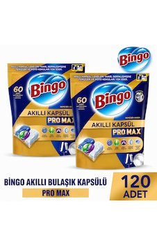 2 Paket Bingo Akıllı Bulaşık Kapsülü 60'lı 2 Paket Bingo Akıllı Bulaşık Kapsülü 60'lı
