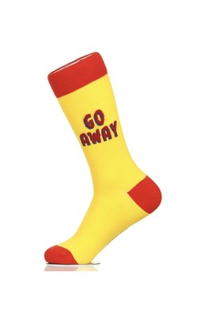 Go Away Yazılı Sarı Kırmızı Unisex Çorap Sarı - Kırmızı Go Away Yazılı Sarı Kırmızı Unisex Çorap Sarı - Kırmızı