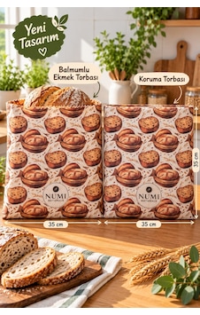 Balmumlu Ekmek Saklama Torbası – 35x35 cm 2li Balmumlu Ekmek Saklama Torbası – 35x35 cm 2li