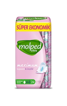 Molped Ultra Hijyenik Anatomik Ped Normal Süper Eko 24 Adet Molped Ultra Hijyenik Anatomik Ped Normal Süper Eko 24 Adet