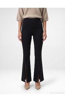 Dilvin 73037 Fermuar Detaylı Flare Pantalon-siyah Dilvin 73037 Fermuar Detaylı Flare Pantalon-siyah