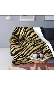 Zebra Sofistike Pamuk Rahat Polar Tv Battaniyesi Altın Zebra Sofistike Pamuk Rahat Polar Tv Battaniyesi Altın