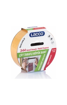 Lacco 344 Çift Taraflı Köpük Bant 36 MM x 5 M