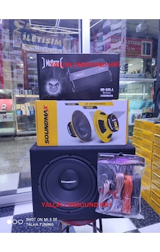 Soundmax1500w Bas Mobas Amfı 20cm Soundmax Midrange Set Kablo