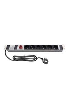 Amp Connect 19" 1u 6'lı Schuko Direkt Bağlantılı Volt/amper Gösterheli Kabinet Grup Prizi Pdu Amp Connect 19" 1u 6'lı Schuko Direkt Bağlantılı Volt/amper Gösterheli Kabinet Grup Prizi Pdu