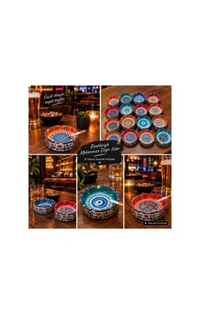 El Yapımı Seramik Çini Desenli Dekoratif Küllük - Karışık Renk Ve Desen Gönderimi Çok Renkli - 939738609 El Yapımı Seramik Çini Desenli Dekoratif Küllük - Karışık Renk Ve Desen Gönderimi Çok Renkli - 939738609