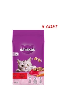 Whiskas Biftekli Kuru Kedi Maması 1,4 Kg 5 Adet Whiskas Biftekli Kuru Kedi Maması 1,4 Kg 5 Adet
