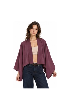 Hiccup Busem Kadın Kimono Bordo - Kırmızı