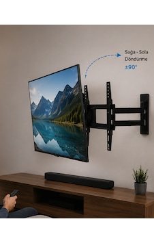 Lcd Led Tv Duvar Aparatı Çift Kollu Hareketli Askı Sistemi Sarı Lcd Led Tv Duvar Aparatı Çift Kollu Hareketli Askı Sistemi Sarı