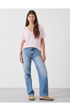 Superlife Kadın V Yaka Tshirt Spr24tsk45 Pudra Superlife Kadın V Yaka Tshirt Spr24tsk45 Pudra