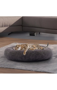 Tr Large Model 65 Cm Puffy Kedi Köpek Yatağı Antrasit