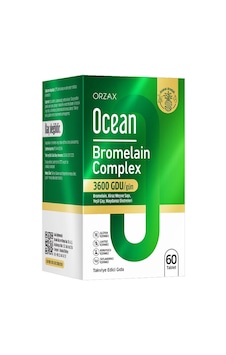Orzax Ocean Bromelain Complex Takviye Edici Gıda 60 Tablet Orzax Ocean Bromelain Complex Takviye Edici Gıda 60 Tablet