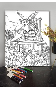 Değirmen 40x30cm Çocuklar Için Özel Boyanabilir Tablo Mandala Tablo Kalem Hediyesi Yoktur. Değirmen 40x30cm Çocuklar Için Özel Boyanabilir Tablo Mandala Tablo Kalem Hediyesi Yoktur.