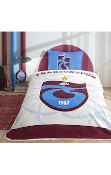 Taç Trabzonspor Mavi Lisanlı Pike Takımı Tek Kişilik