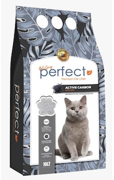 Perfect 10 Lt Ince Taneli Aktif Karbon Kedi Kumu Active Carbon Perfect 10 Lt Ince Taneli Aktif Karbon Kedi Kumu Active Carbon