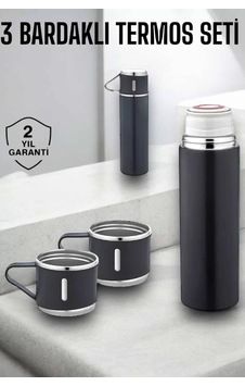 Home Paslanmaz Çelik 3 Lü Termos Seti Vakumlu Ve 8 Saat Isı Koruma Home Paslanmaz Çelik 3 Lü Termos Seti Vakumlu Ve 8 Saat Isı Koruma