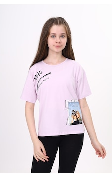 Toontoy Kids Toontoy Kız Çocuk Bornta Baskılı Tişört Açık Lila Toontoy Kids Toontoy Kız Çocuk Bornta Baskılı Tişört Açık Lila