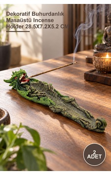 2 Adet Dragon Tasarımlı Polyester Tütsülük Dekoratif Buhurdanlık Masaüstü Incense Holder 28.5x7.2x5.2 Cm 2 Adet Dragon Tasarımlı Polyester Tütsülük Dekoratif Buhurdanlık Masaüstü Incense Holder 28.5x7.2x5.2 Cm